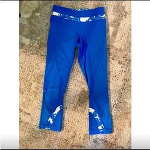 Blue Floral Lululemon Leggings